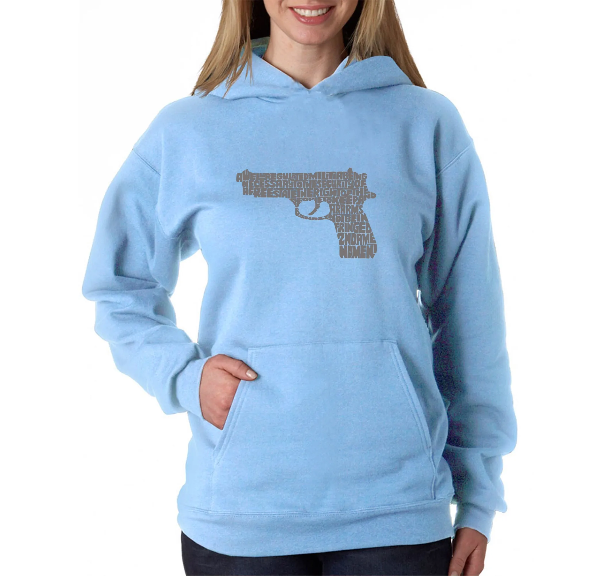RIGHT TO BEAR ARMS - Women's Word Art Hooded Sweatshirt sold by LA Pop Art product image thumbnail 3