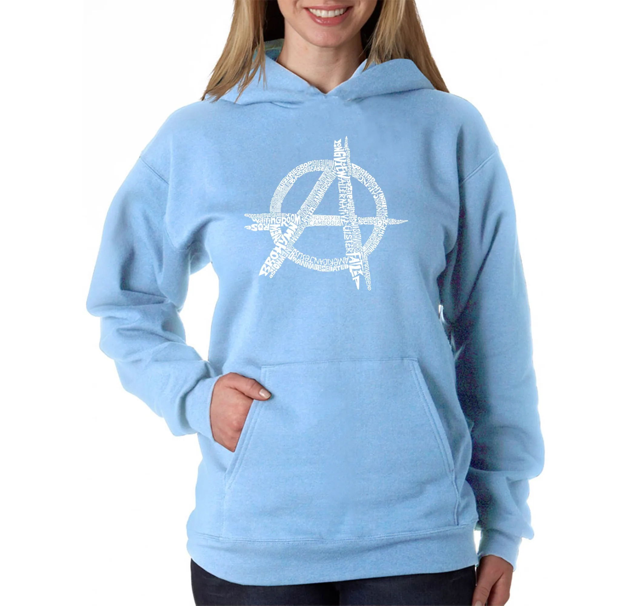 GREAT ALL TIME PUNK SONGS - Women's Word Art Hooded Sweatshirt sold by LA Pop Art product image thumbnail 3