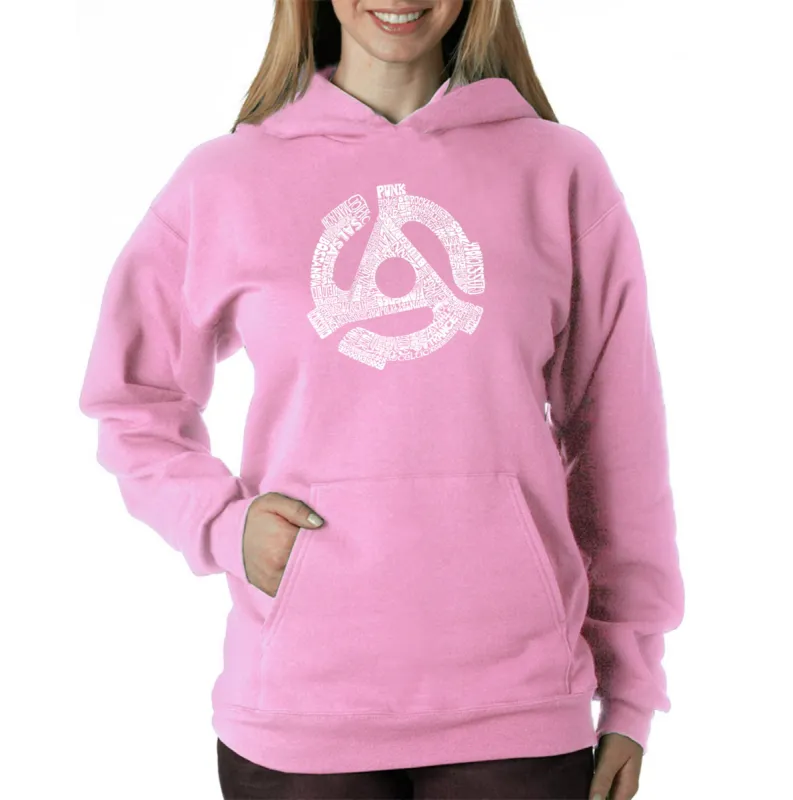 Record Adapter - Women's Word Art Hooded Sweatshirt sold by LA Pop Art