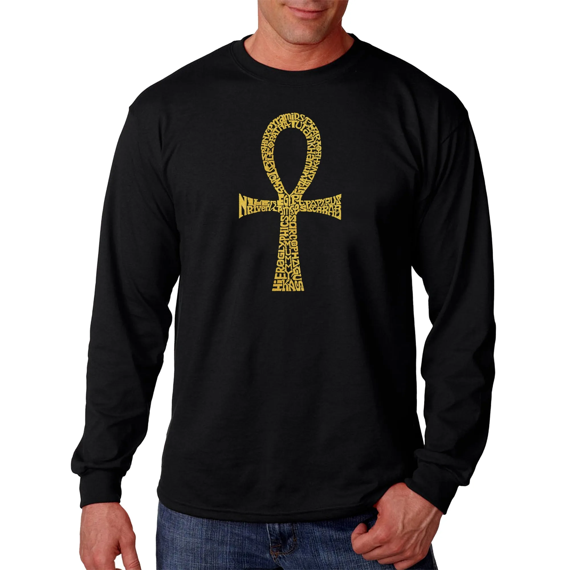 ANKH - Men's Word Art Long Sleeve T-Shirt sold by LA Pop Art