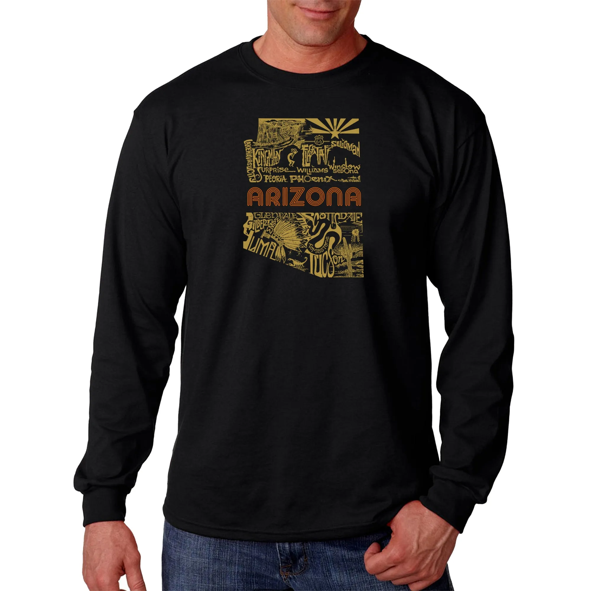 Az Pics - Men's Word Art Long Sleeve T-Shirt sold by LA Pop Art product image thumbnail 3