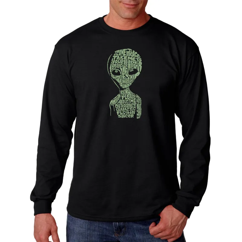 Alien - Men's Word Art Long Sleeve T-Shirt sold by LA Pop Art