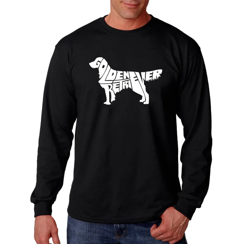 Golden Retreiver - Men's Word Art Long Sleeve T-Shirt sold by LA Pop Art