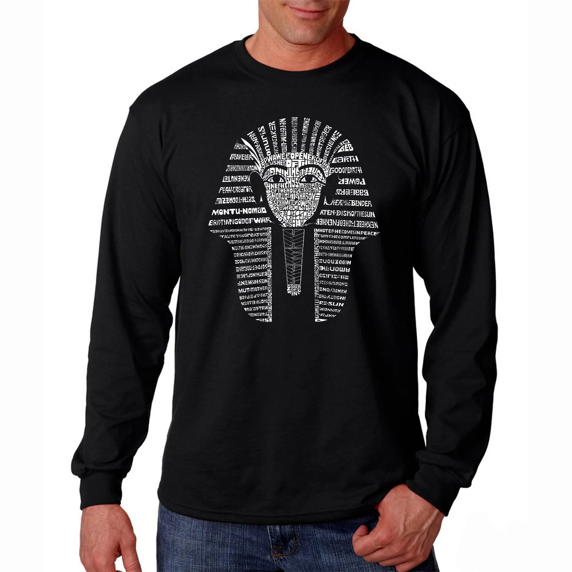 KING TUT - Men's Word Art Long Sleeve T-Shirt sold by LA Pop Art