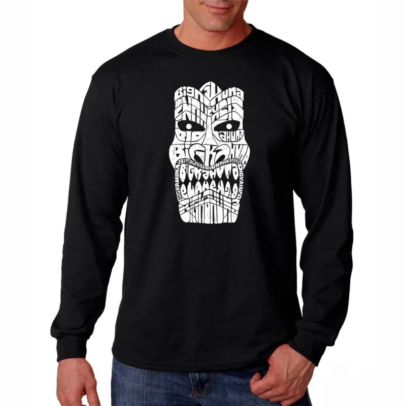 TIKI BIG KAHUNA - Men's Word Art Long Sleeve T-Shirt sold by LA Pop Art