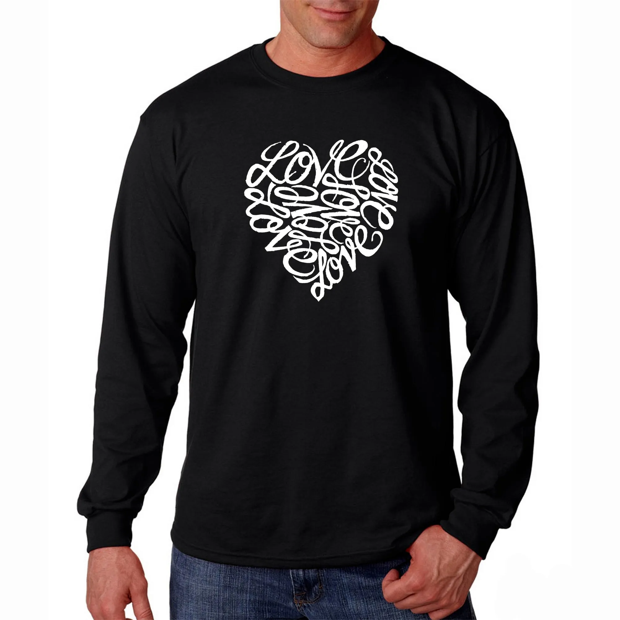 LOVE - Men's Word Art Long Sleeve T-Shirt sold by LA Pop Art