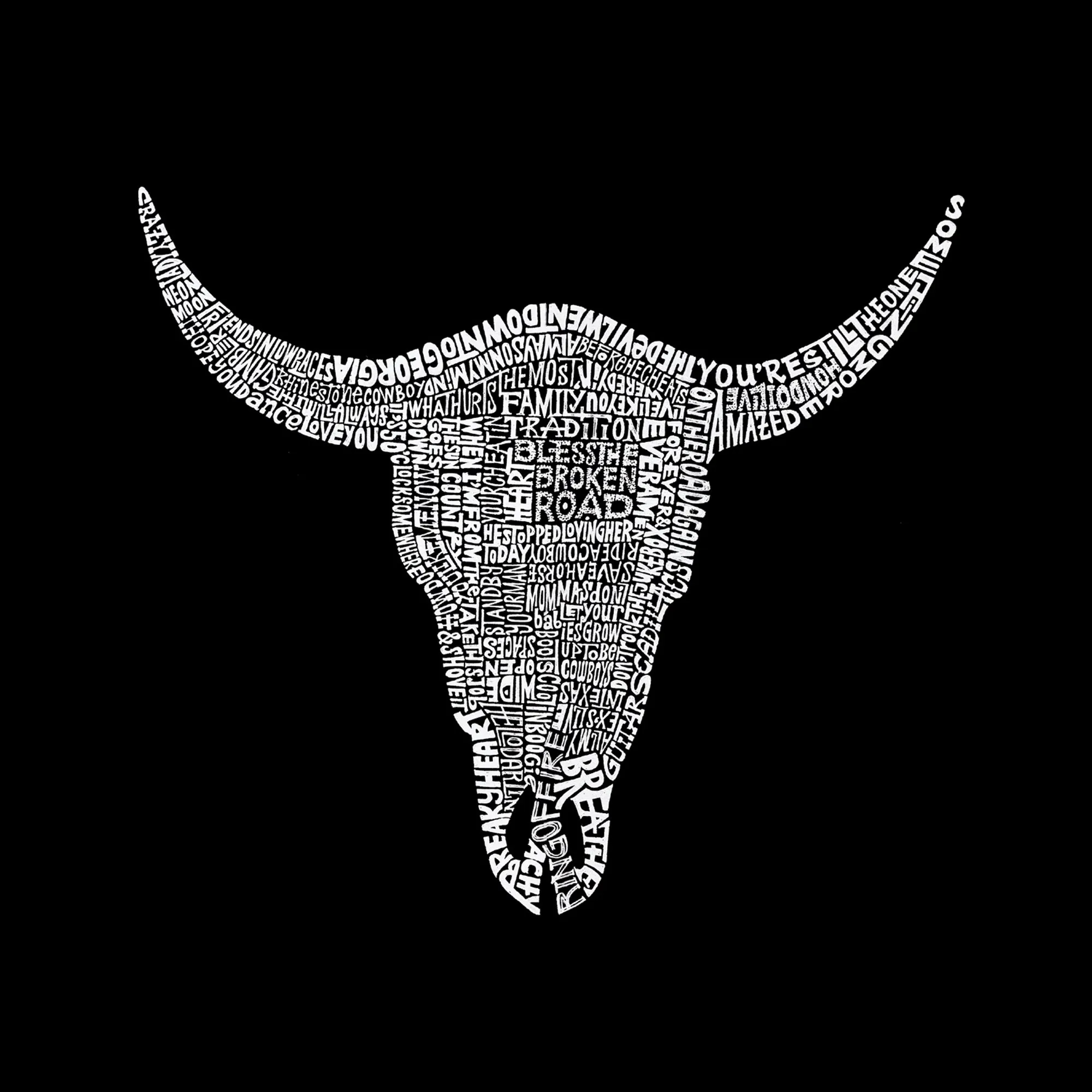 COUNTRY MUSIC'S ALL TIME HITS - Men's Word Art Long Sleeve T-Shirt sold by LA Pop Art product image thumbnail 2