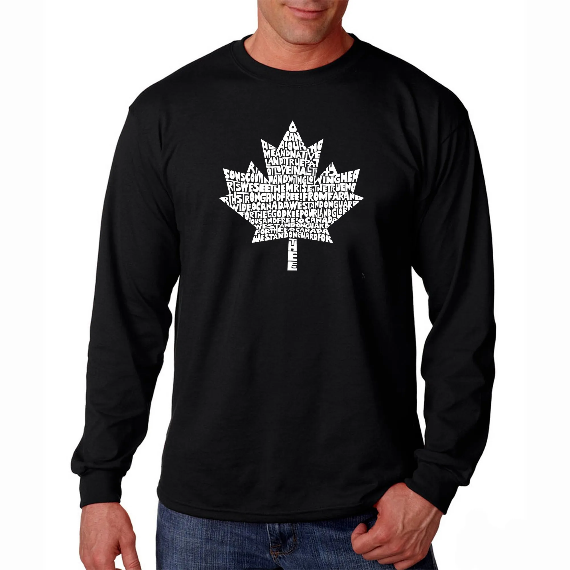 CANADIAN NATIONAL ANTHEM - Men's Word Art Long Sleeve T-Shirt sold by LA Pop Art