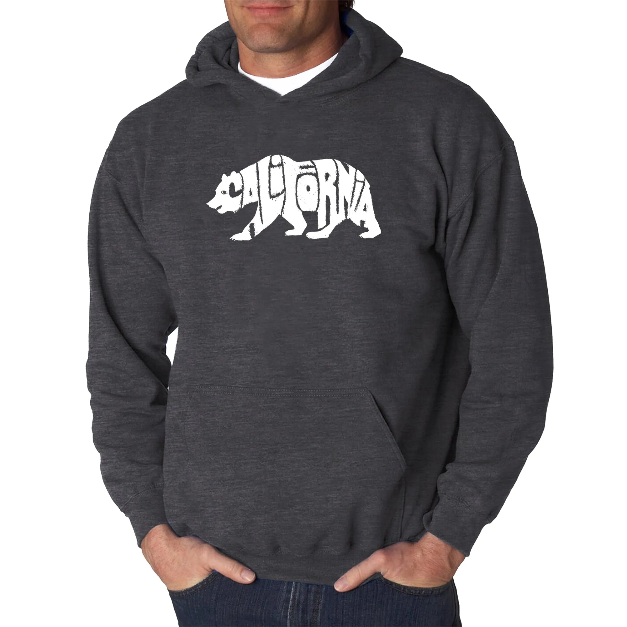 California Bear - Men's Word Art Hooded Sweatshirt sold by LA Pop Art product image thumbnail 4