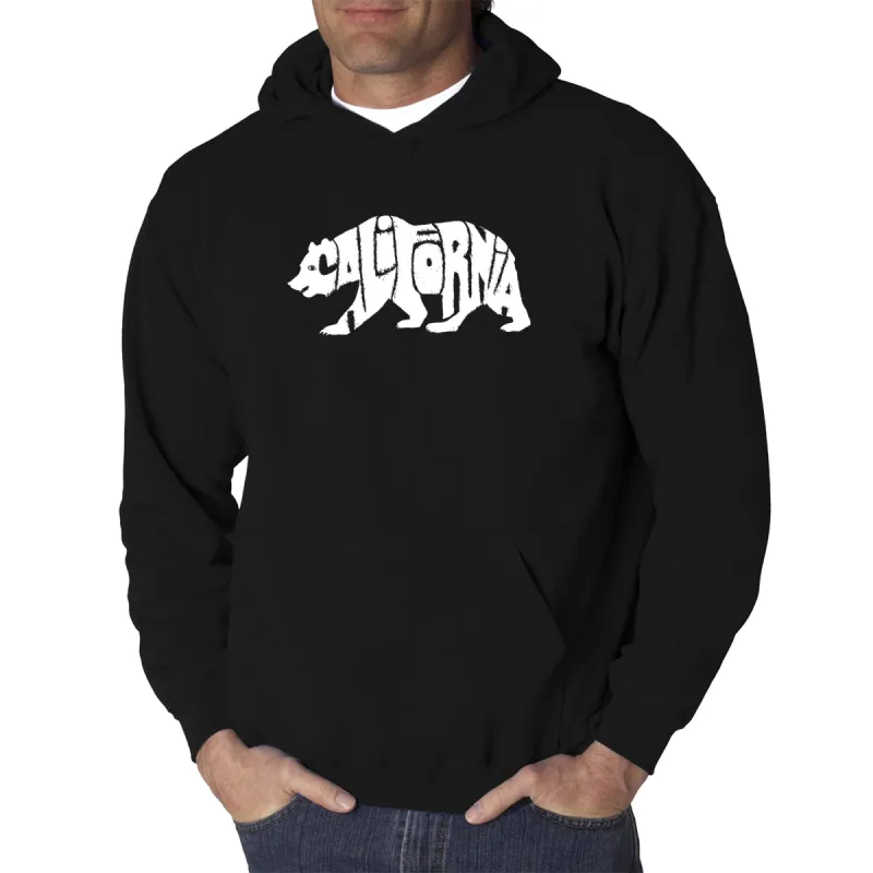 California Bear - Men's Word Art Hooded Sweatshirt sold by LA Pop Art