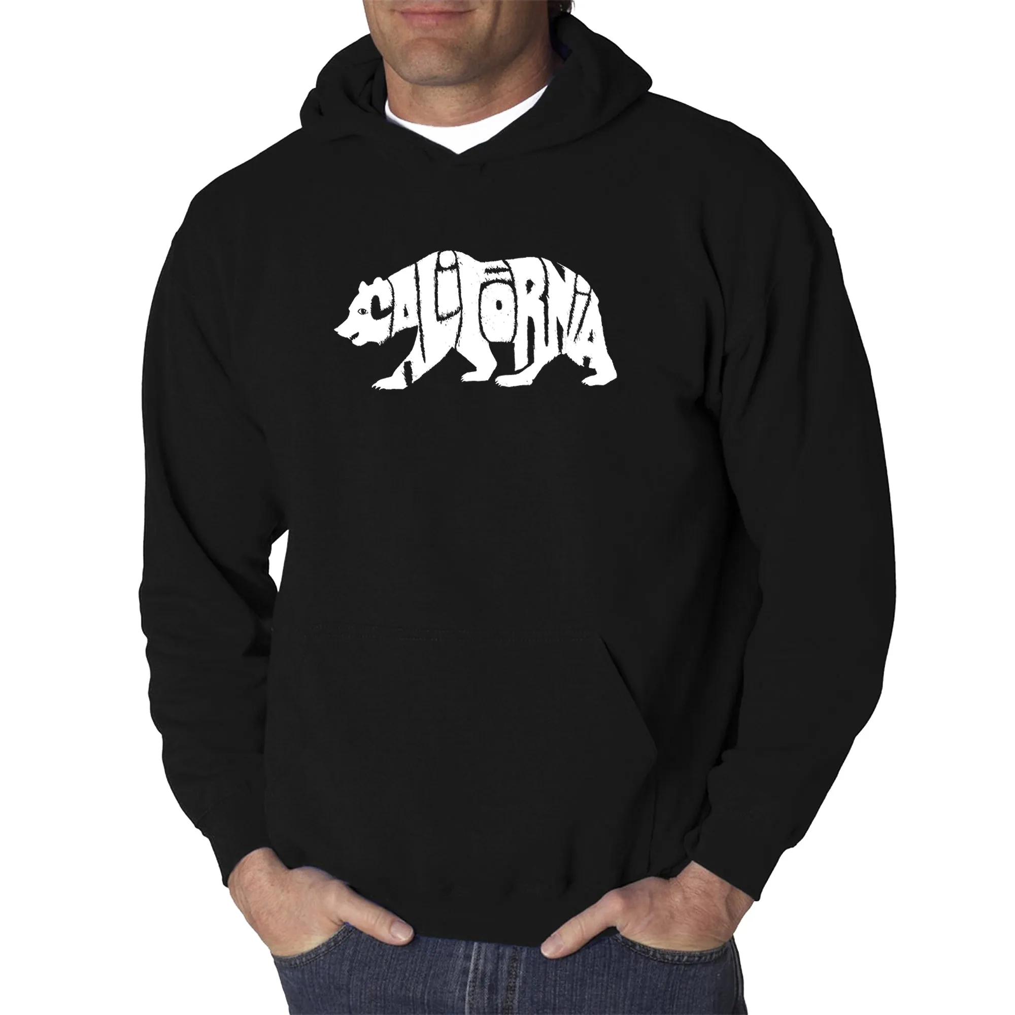 California Bear - Men's Word Art Hooded Sweatshirt sold by LA Pop Art product image thumbnail 3
