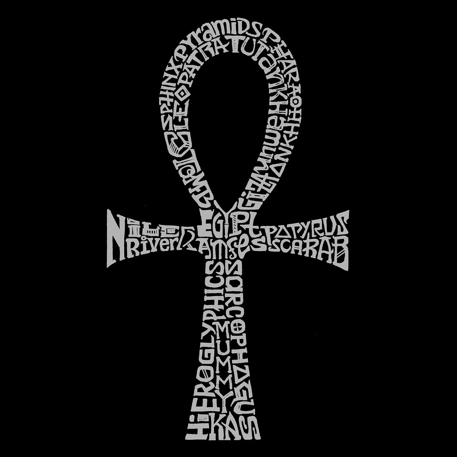 ANKH - Men's Word Art Hooded Sweatshirt sold by LA Pop Art product image thumbnail 2