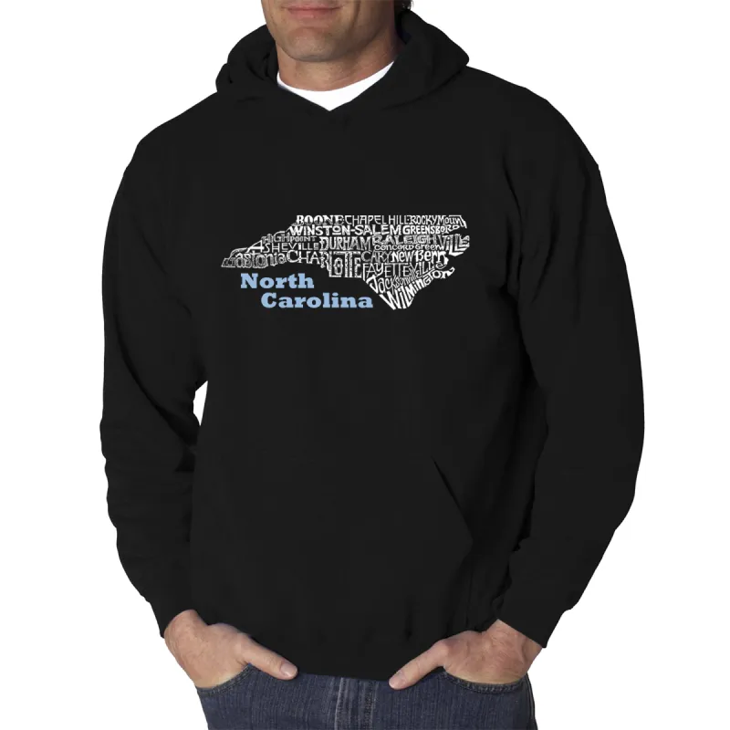 North Carolina - Men's Word Art Hooded Sweatshirt made by LA Pop Art