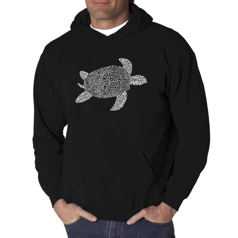 Turtle - Men's Word Art Hooded Sweatshirt sold by LA Pop Art