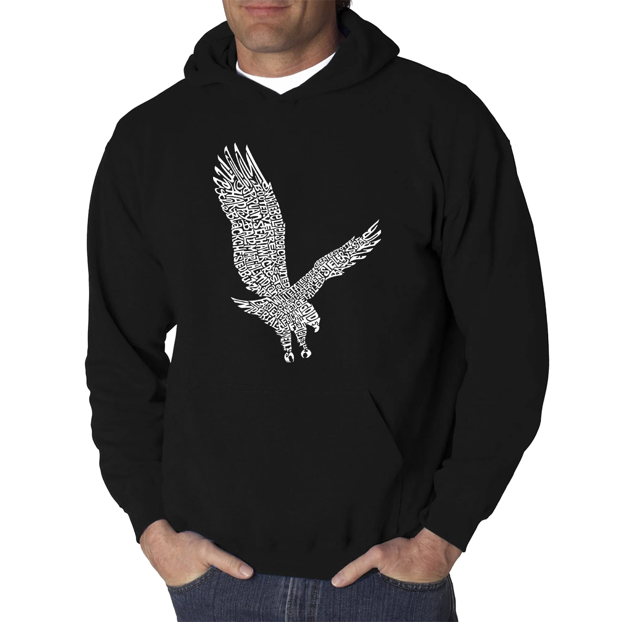 Eagle - Men's Word Art Hooded Sweatshirt sold by LA Pop Art