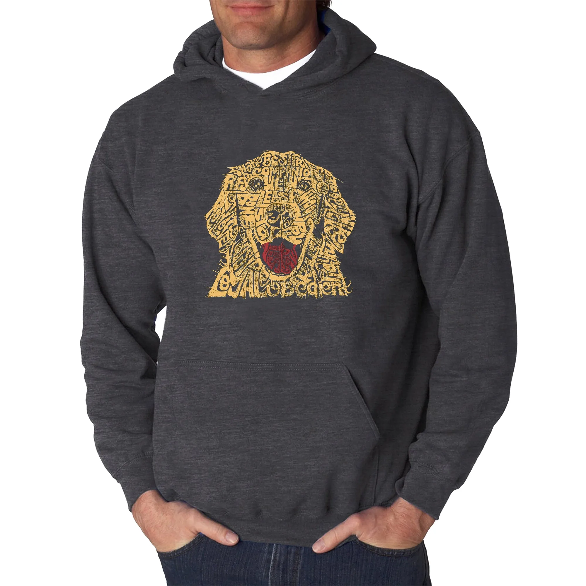 Dog - Men's Word Art Hooded Sweatshirt sold by LA Pop Art product image thumbnail 4