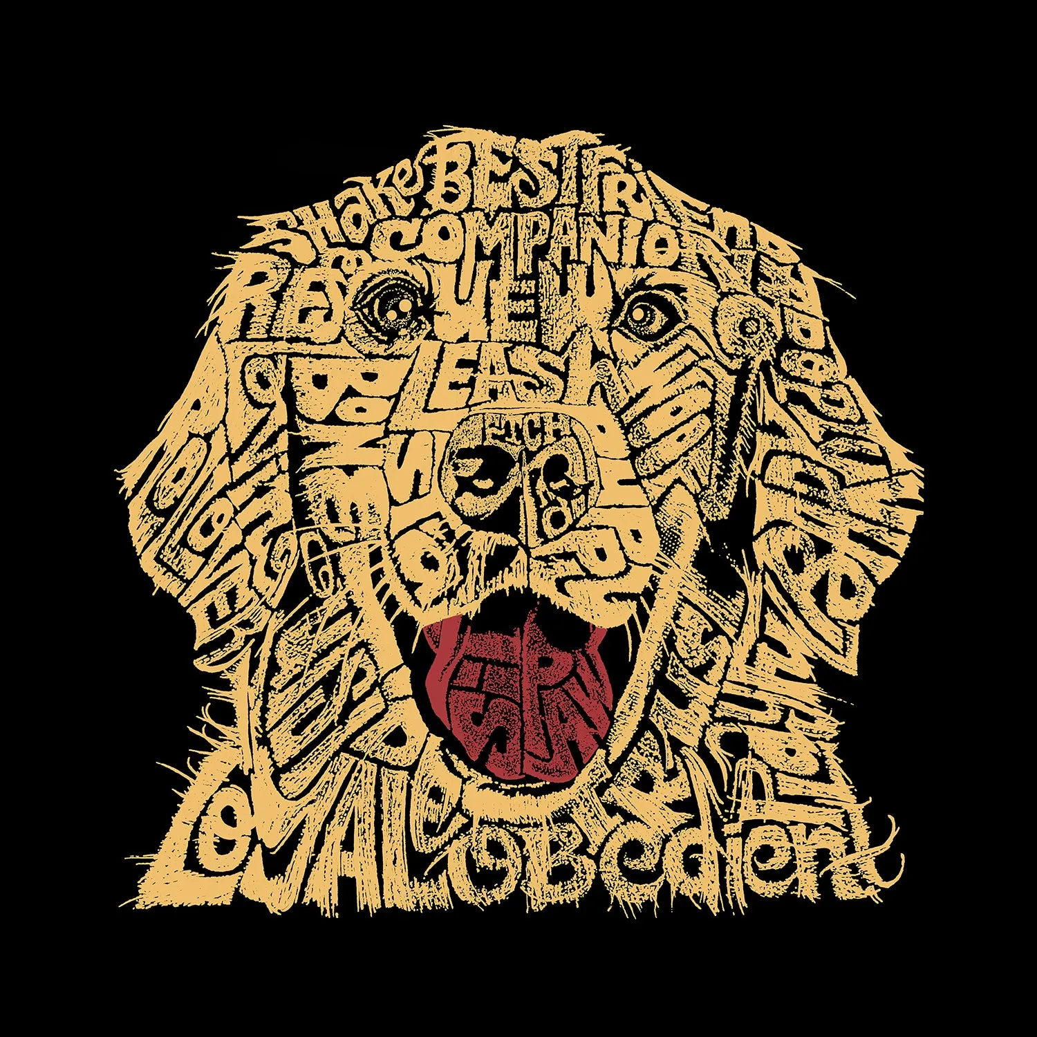 Dog - Men's Word Art Hooded Sweatshirt sold by LA Pop Art product image thumbnail 2