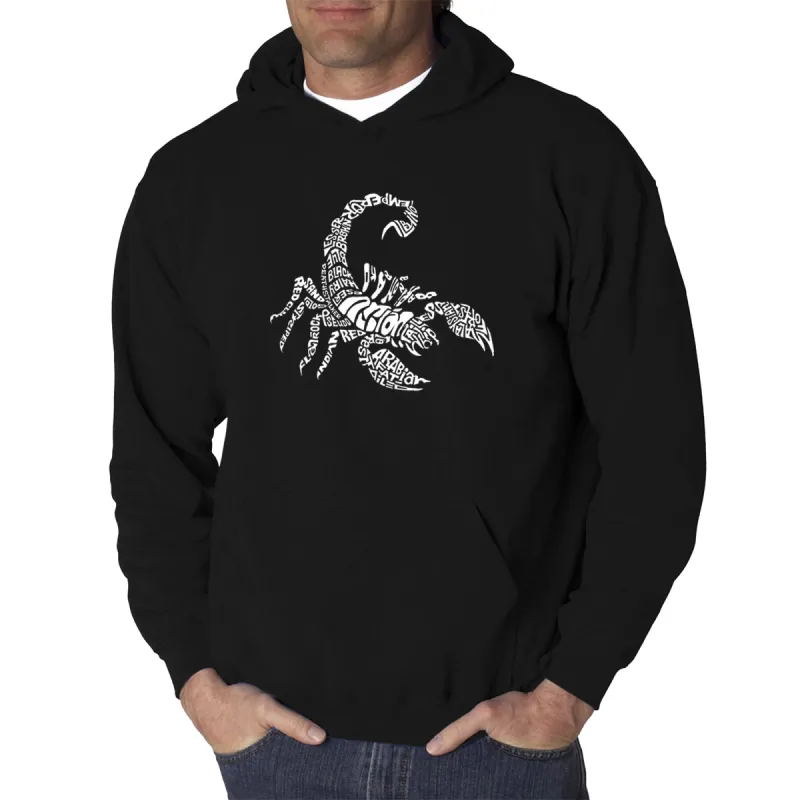 Types of Scorpions - Men's Word Art Hooded Sweatshirt made by LA Pop Art