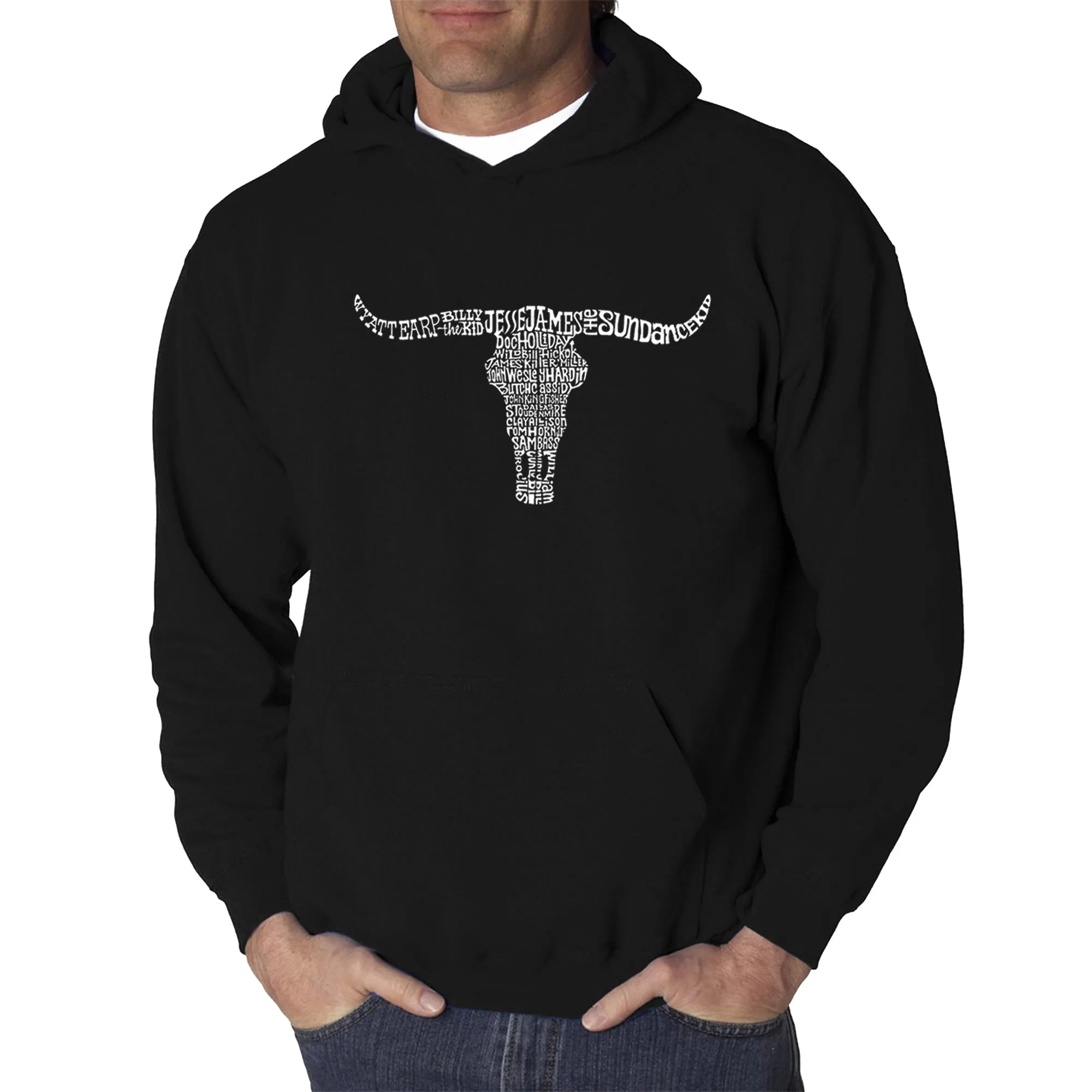 Names of Legendary Outlaws - Men's Word Art Hooded Sweatshirt sold by LA Pop Art