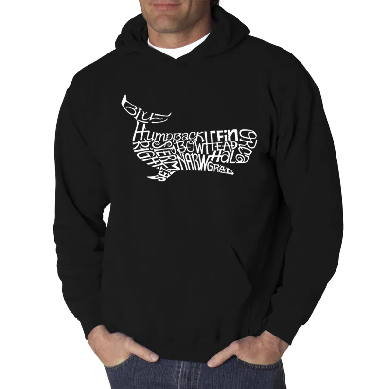 Humpback Whale - Men's Word Art Hooded Sweatshirt made by LA Pop Art