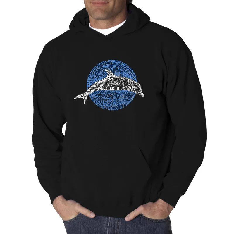 Species of Dolphin - Men's Word Art Hooded Sweatshirt made by LA Pop Art