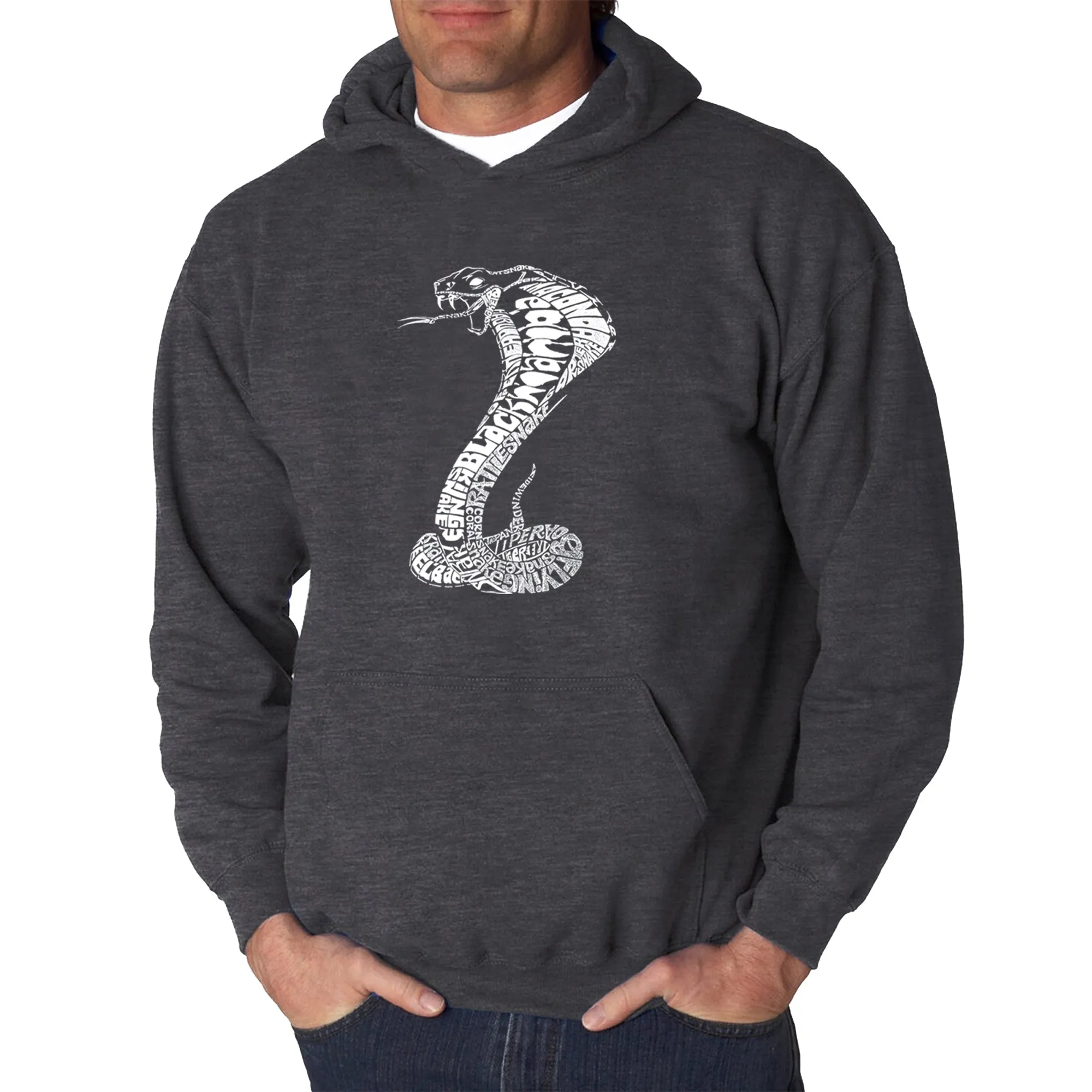 Types of Snakes - Men's Word Art Hooded Sweatshirt sold by LA Pop Art product image thumbnail 3