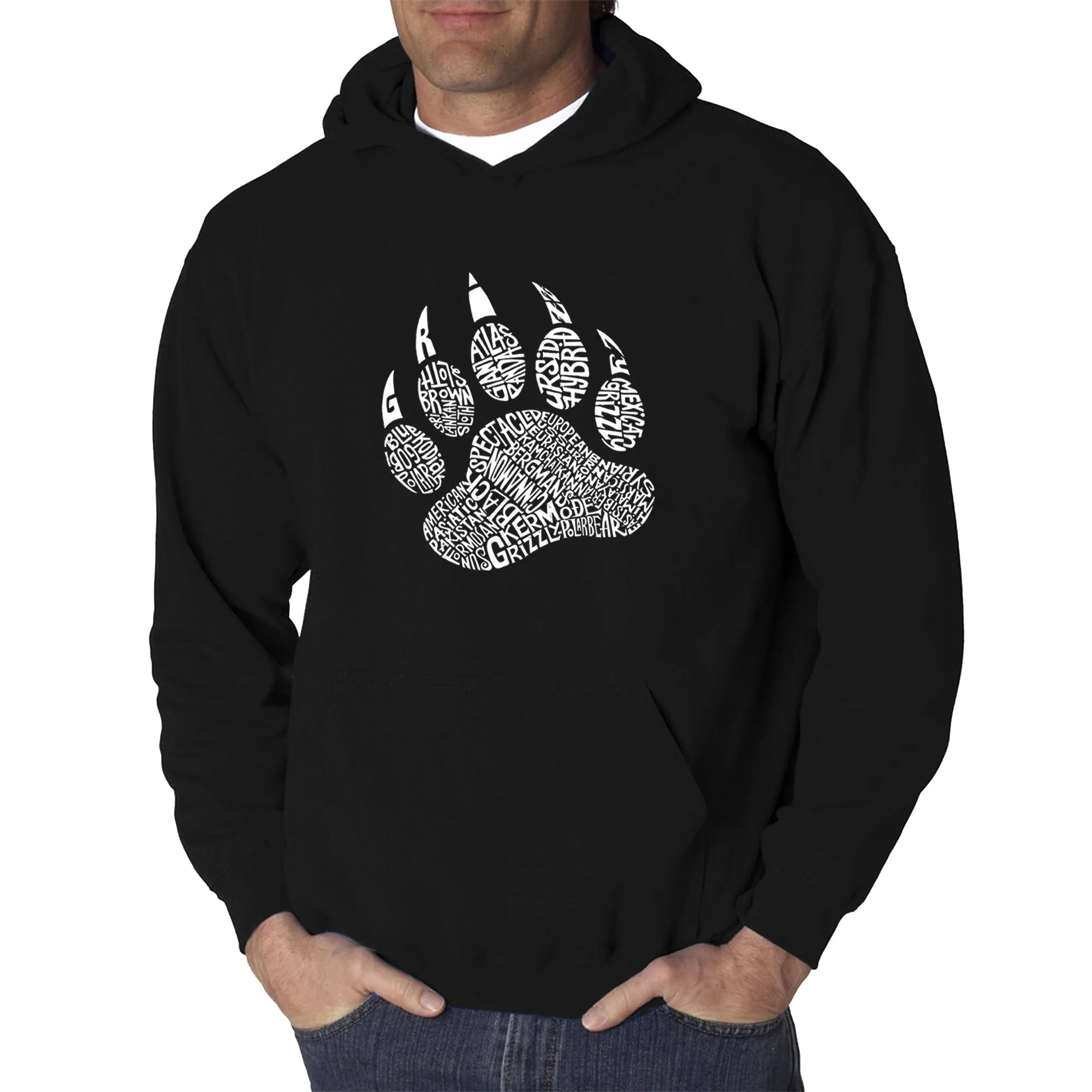 Types of Bears - Men's Word Art Hooded Sweatshirt sold by LA Pop Art