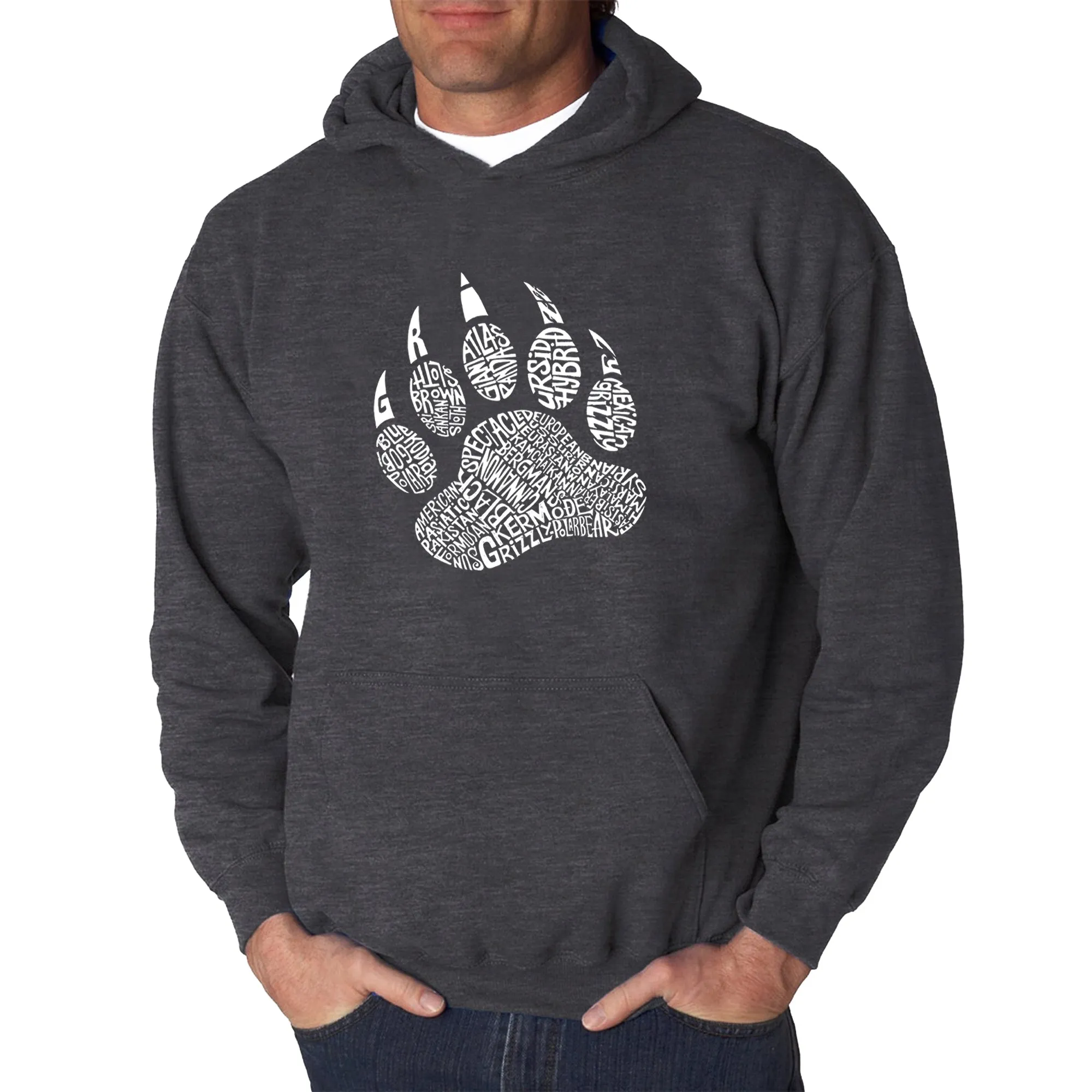 Types of Bears - Men's Word Art Hooded Sweatshirt sold by LA Pop Art product image thumbnail 3