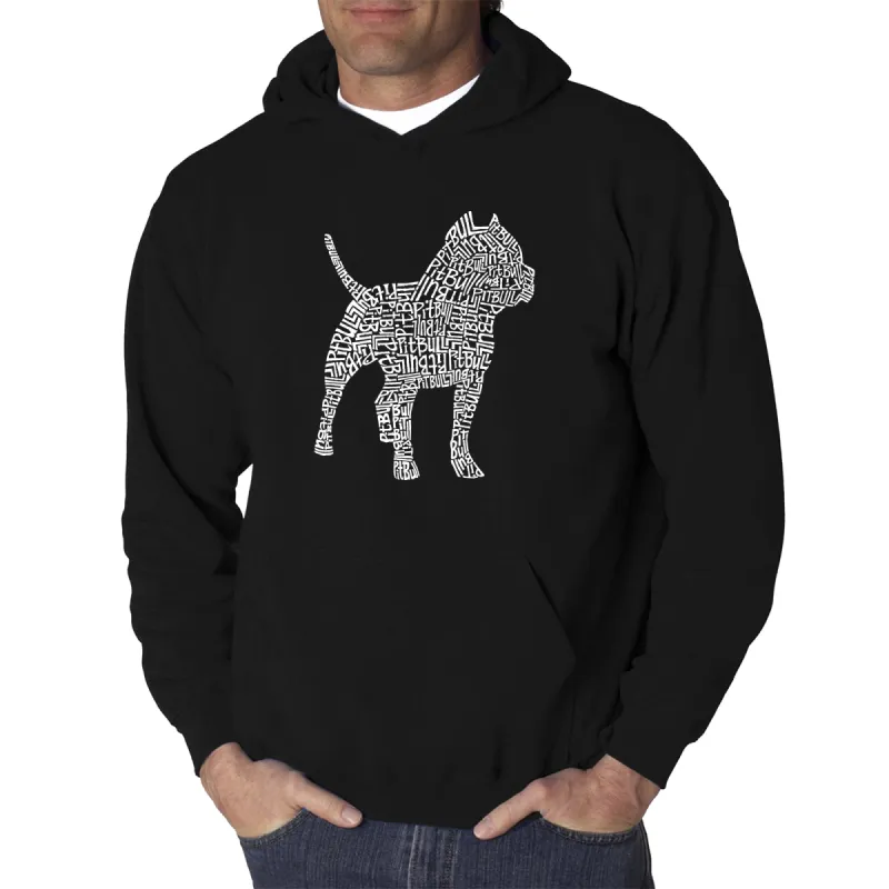 Pitbull - Men's Word Art Hooded Sweatshirt sold by LA Pop Art