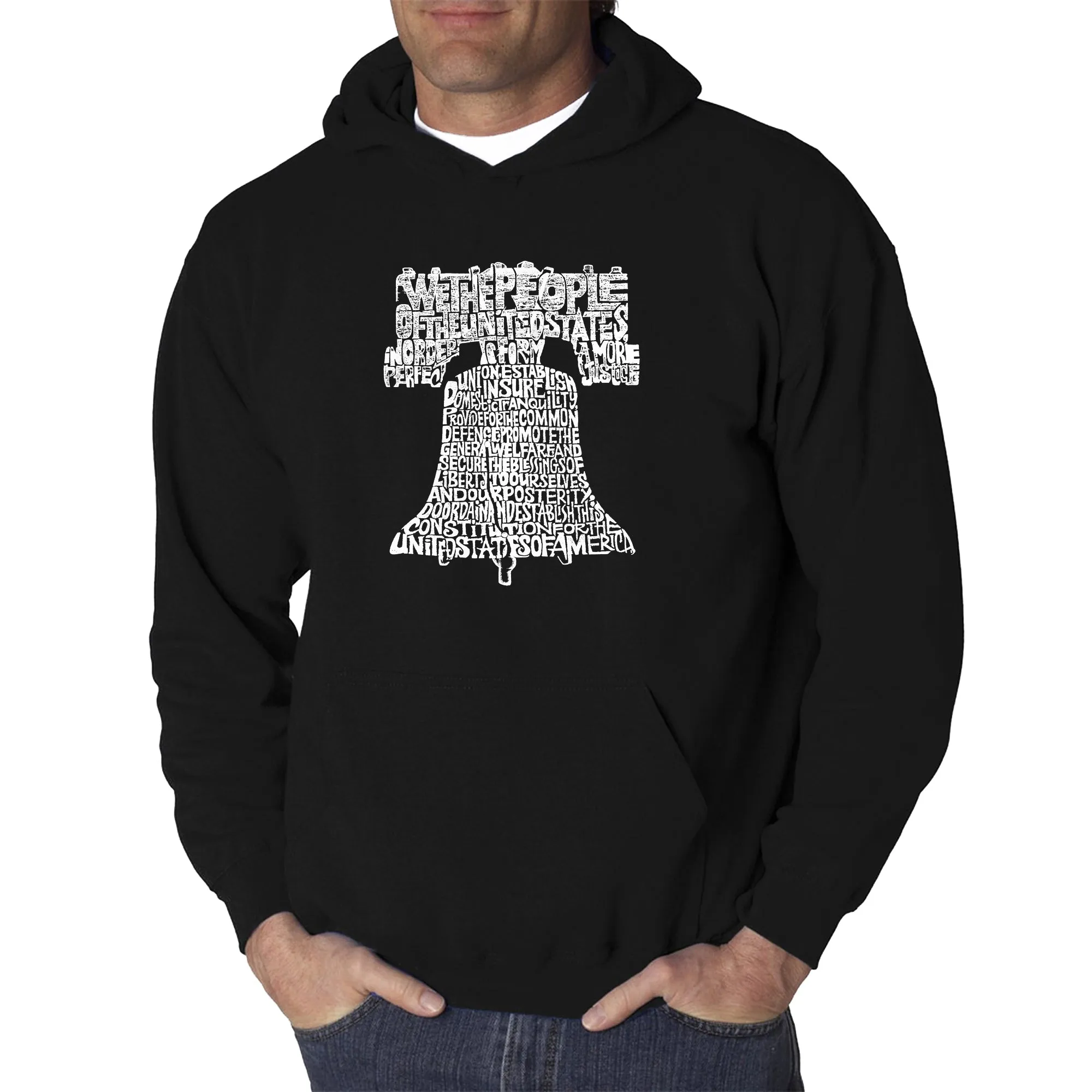 Liberty Bell - Men's Word Art Hooded Sweatshirt sold by LA Pop Art
