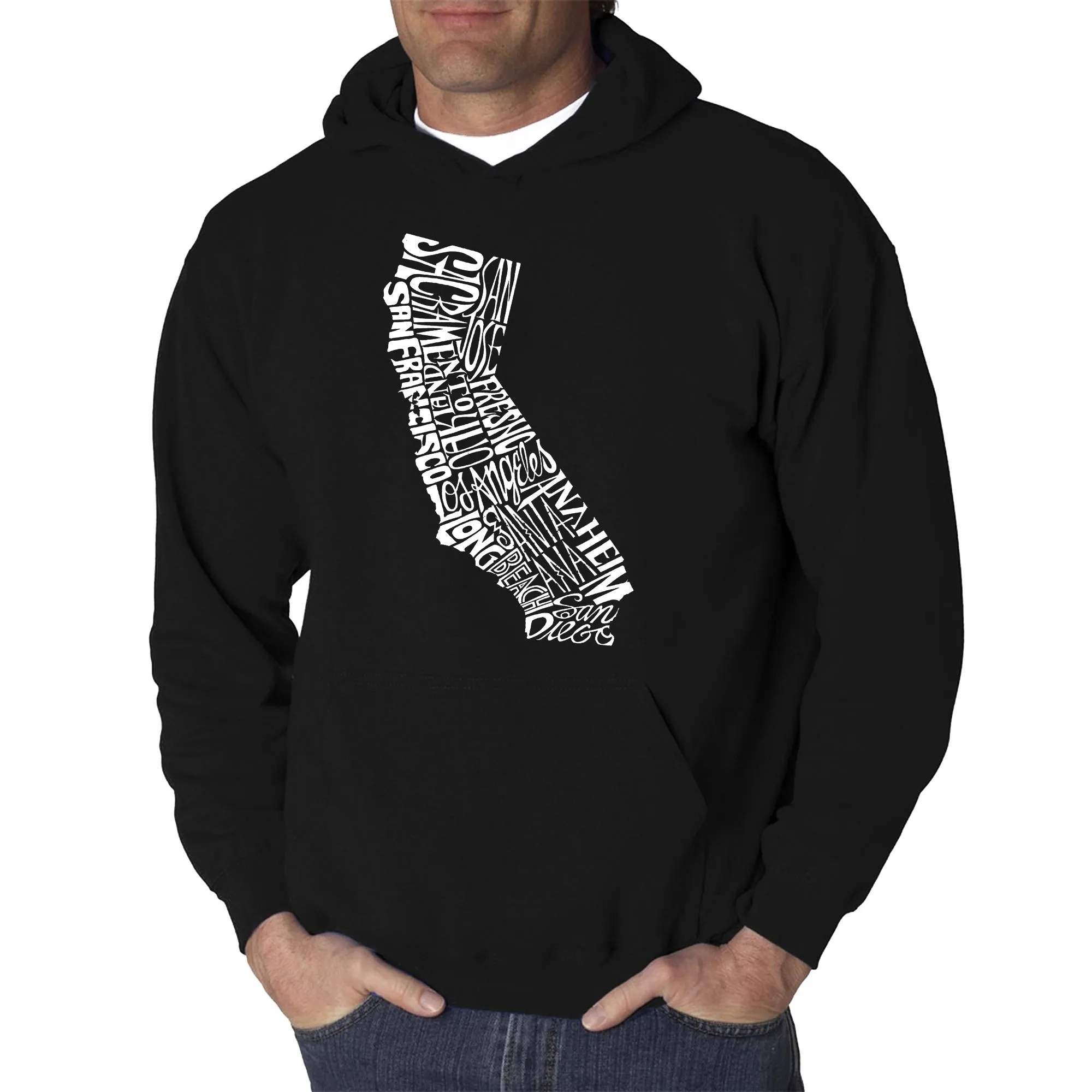 California State - Men's Word Art Hooded Sweatshirt sold by LA Pop Art