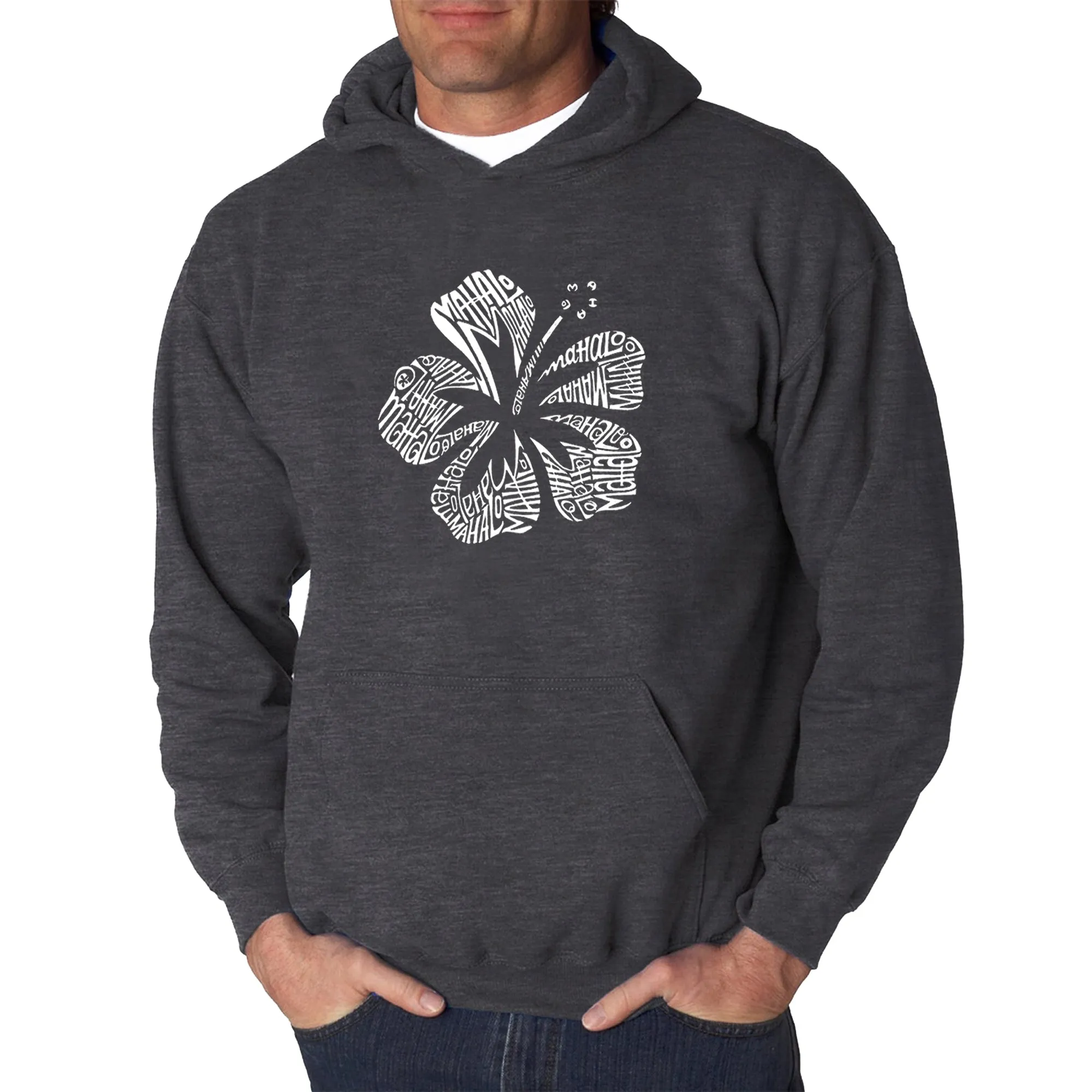 Mahalo - Men's Word Art Hooded Sweatshirt sold by LA Pop Art product image thumbnail 3