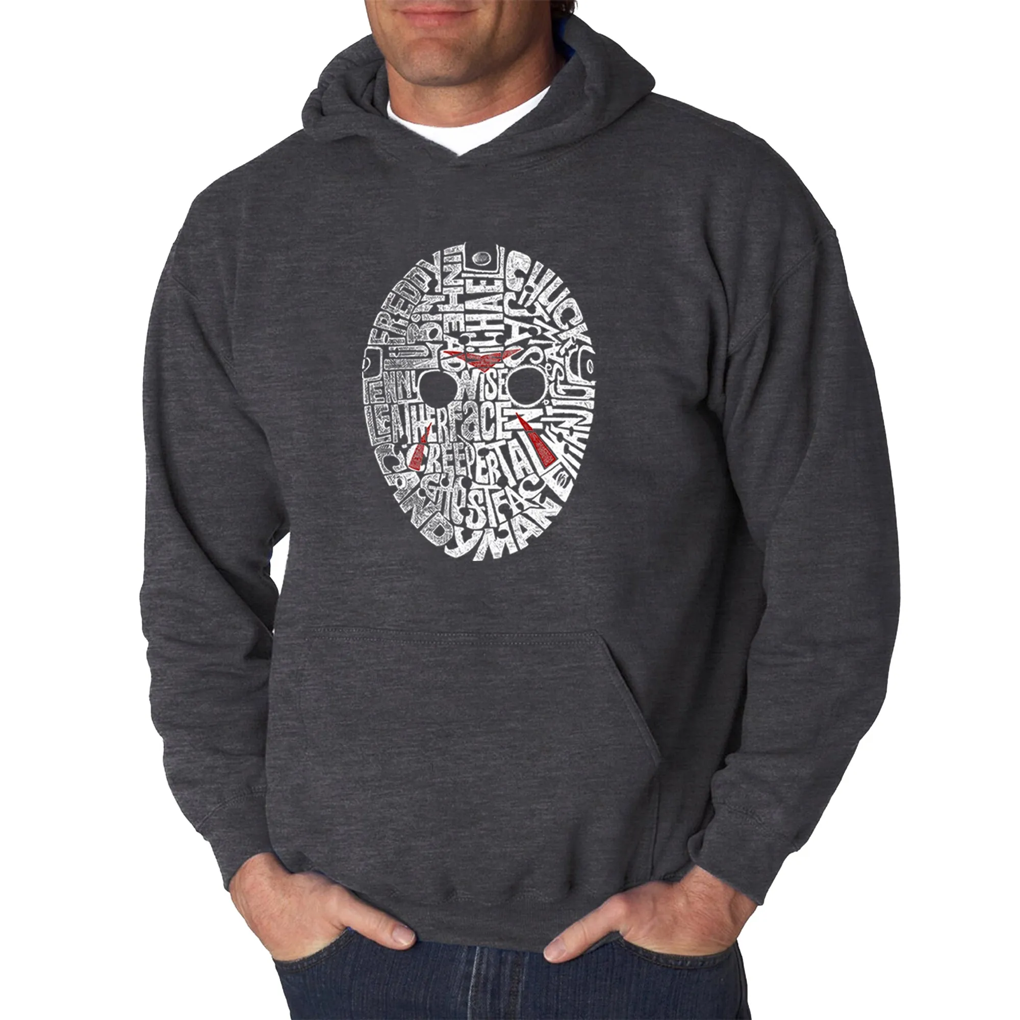 Slasher Movie Villians - Men's Word Art Hooded Sweatshirt sold by LA Pop Art product image thumbnail 3