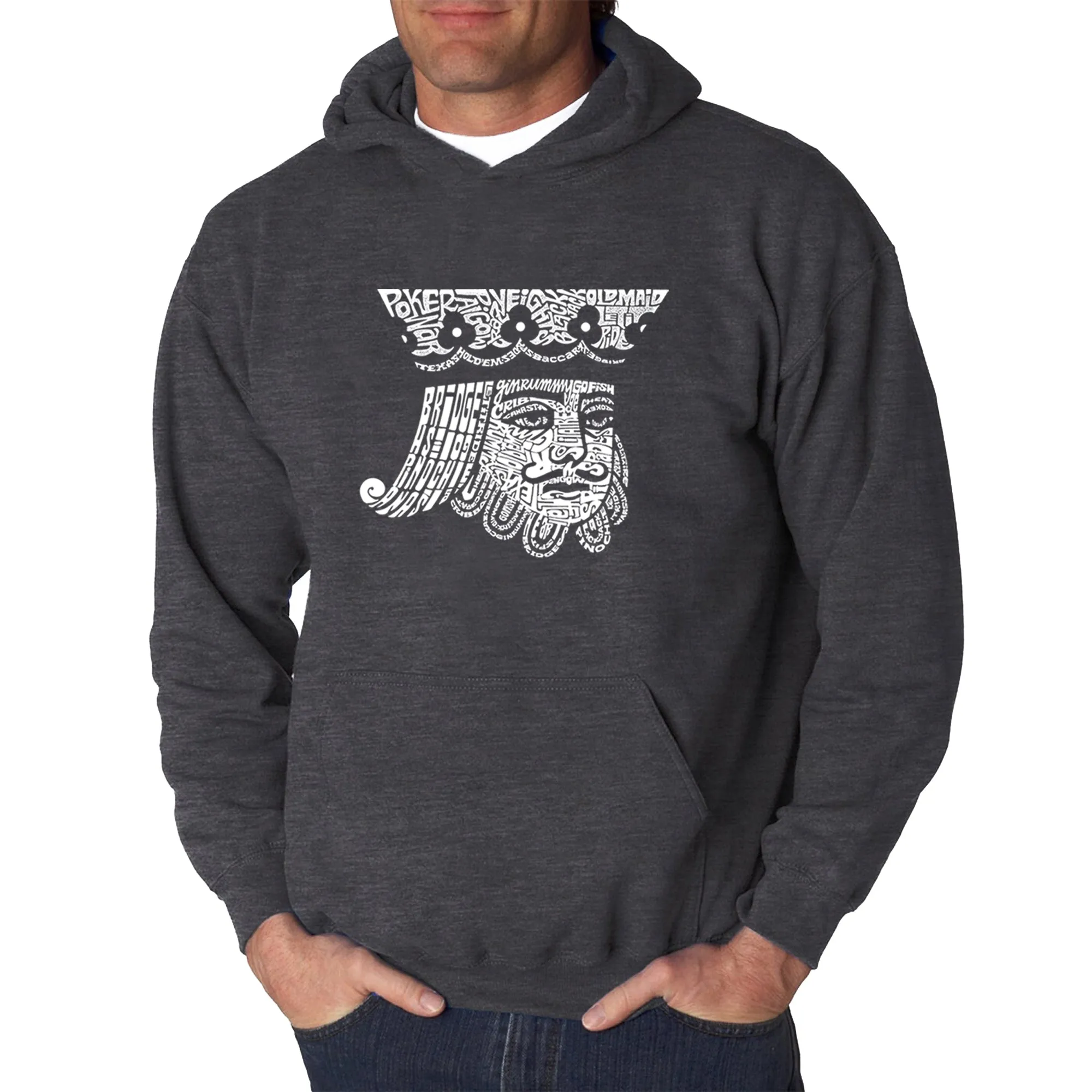 King of Spades - Men's Word Art Hooded Sweatshirt sold by LA Pop Art product image thumbnail 3