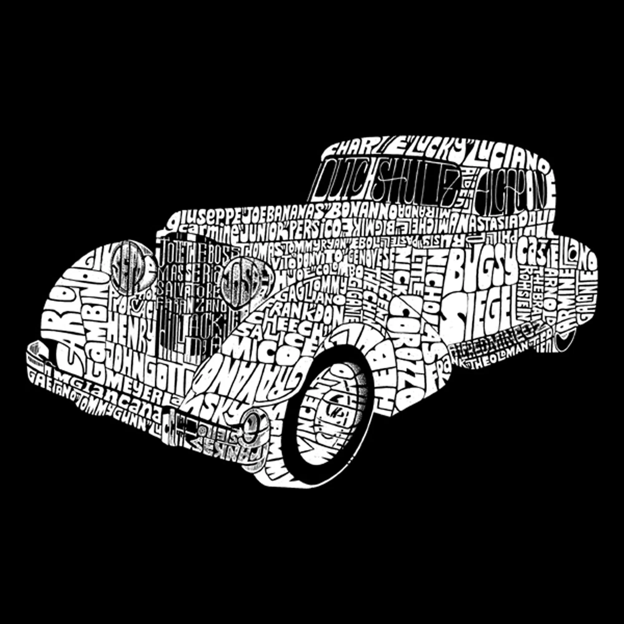 Mobsters - Men's Word Art Hooded Sweatshirt sold by LA Pop Art product image thumbnail 2