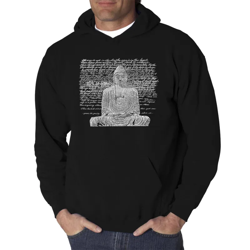 Zen Buddha - Men's Word Art Hooded Sweatshirt made by LA Pop Art
