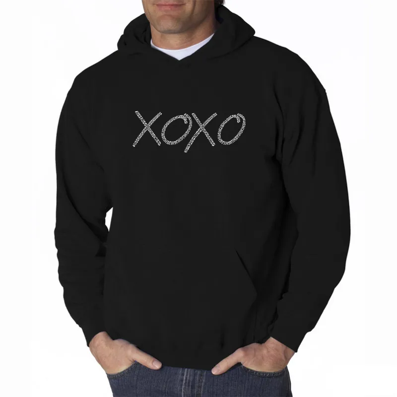 XOXO - Men's Word Art Hooded Sweatshirt made by LA Pop Art