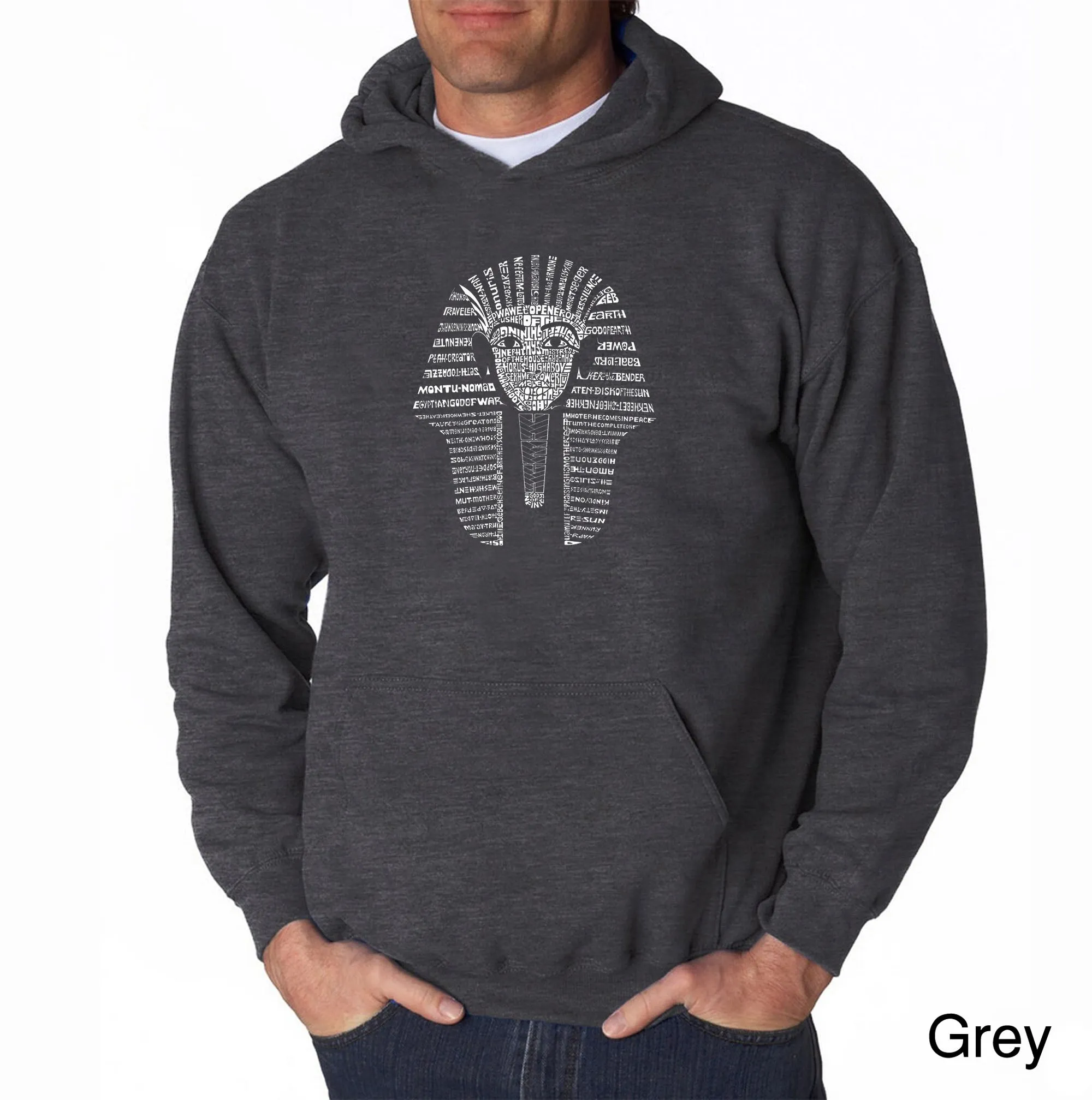 KING TUT - Men's Word Art Hooded Sweatshirt sold by LA Pop Art product image thumbnail 3