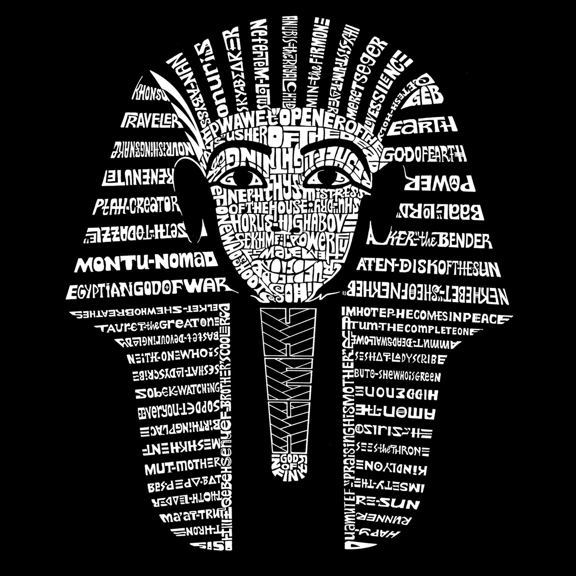 KING TUT - Men's Word Art Hooded Sweatshirt sold by LA Pop Art product image thumbnail 2