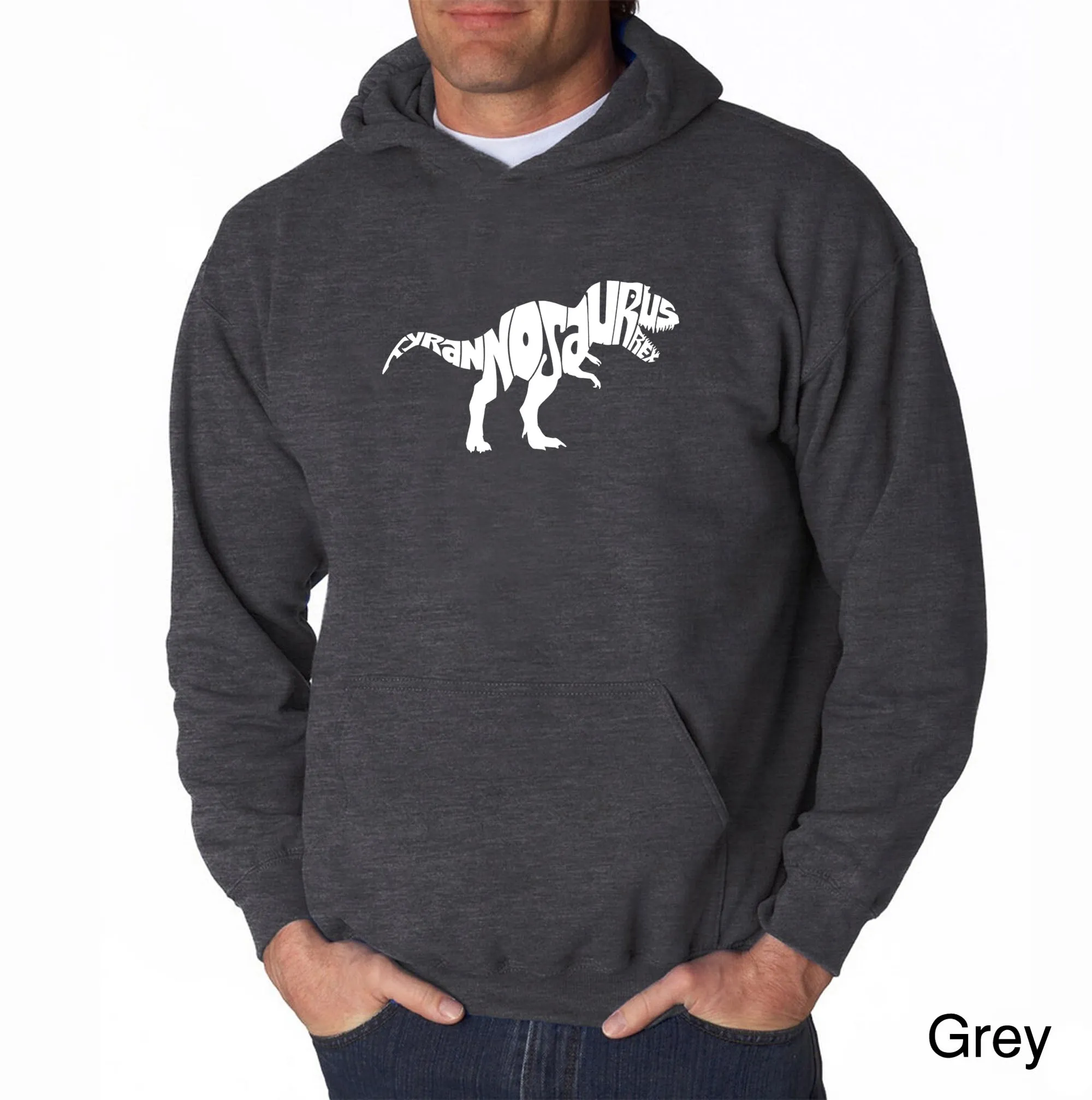 TYRANNOSAURUS REX - Men's Word Art Hooded Sweatshirt sold by LA Pop Art product image thumbnail 3