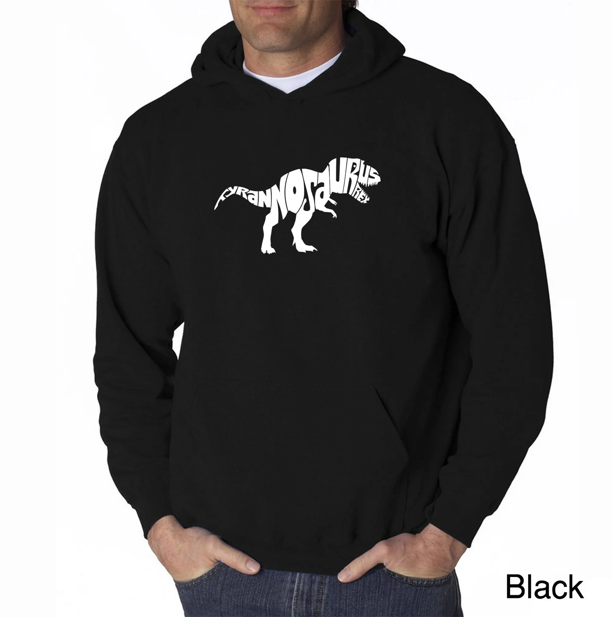 TYRANNOSAURUS REX - Men's Word Art Hooded Sweatshirt sold by LA Pop Art