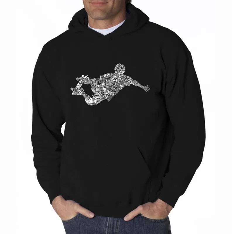 POPULAR SKATING MOVES & TRICKS - Men's Word Art Hooded Sweatshirt sold by LA Pop Art