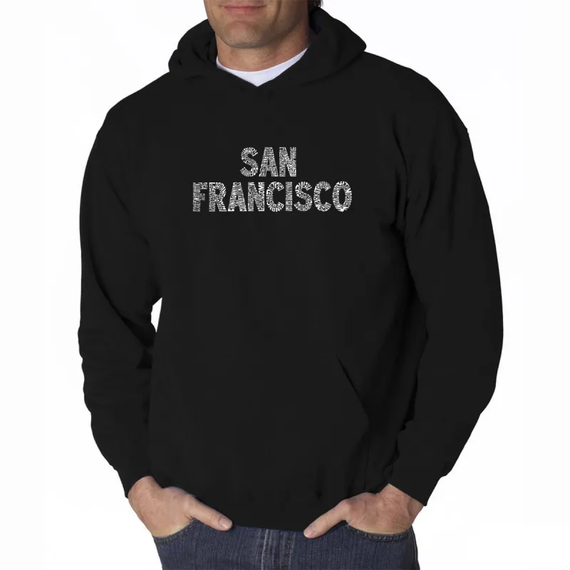 SAN FRANCISCO NEIGHBORHOODS - Men's Word Art Hooded Sweatshirt sold by LA Pop Art