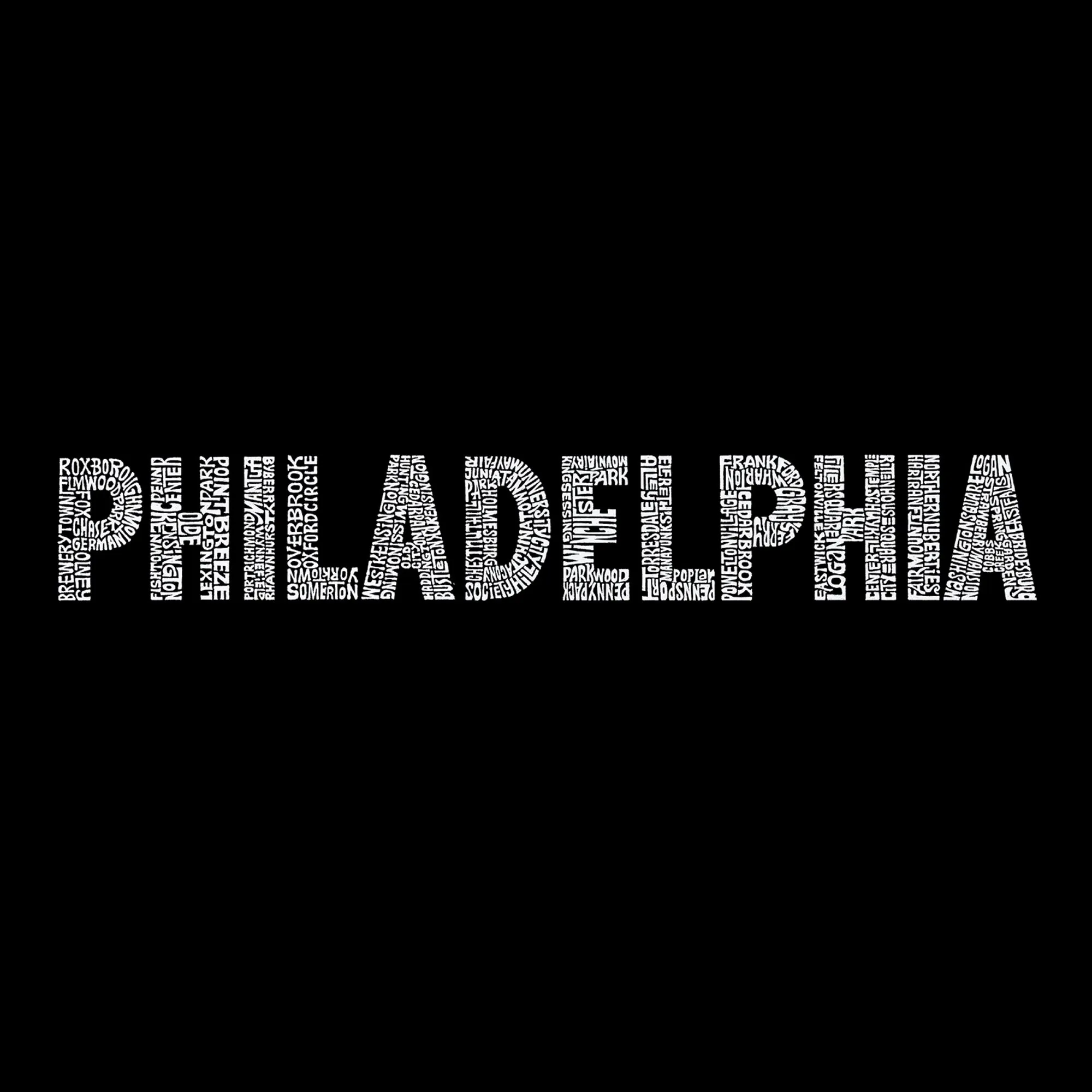 PHILADELPHIA NEIGHBORHOODS - Men's Word Art Hooded Sweatshirt sold by LA Pop Art product image thumbnail 2