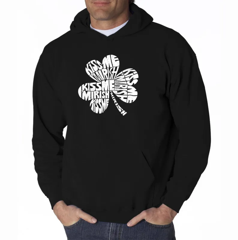 KISS ME I'M IRISH - Men's Word Art Hooded Sweatshirt sold by LA Pop Art