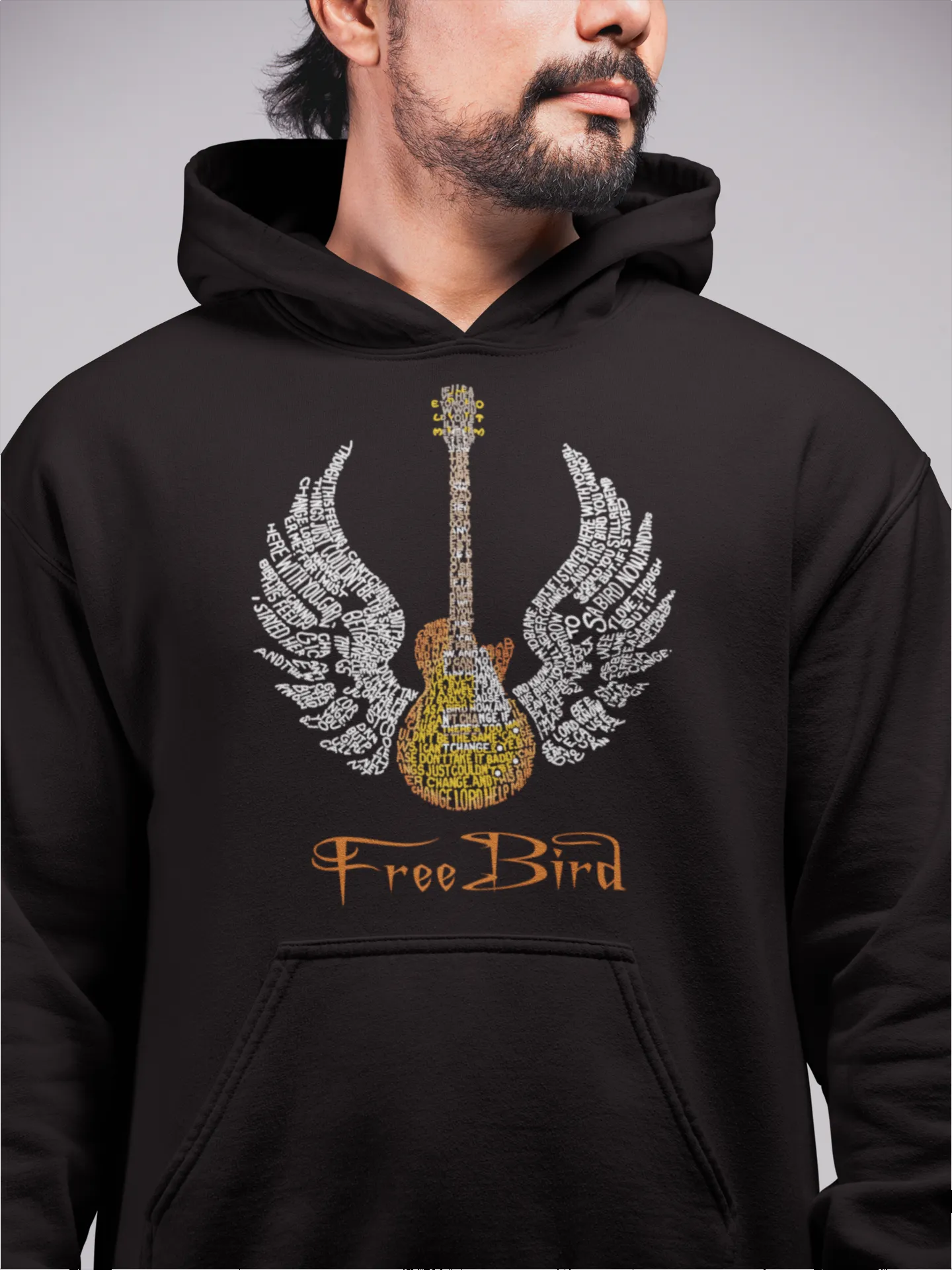 LYRICS TO FREE BIRD - Men's Word Art Hooded Sweatshirt sold by LA Pop Art product image thumbnail 5