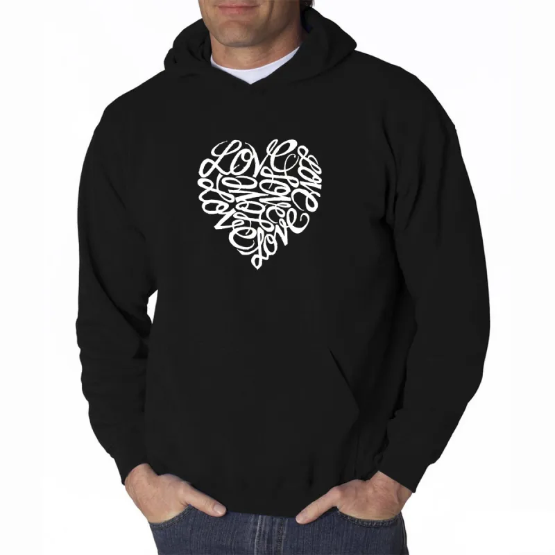 LOVE - Men's Word Art Hooded Sweatshirt sold by LA Pop Art