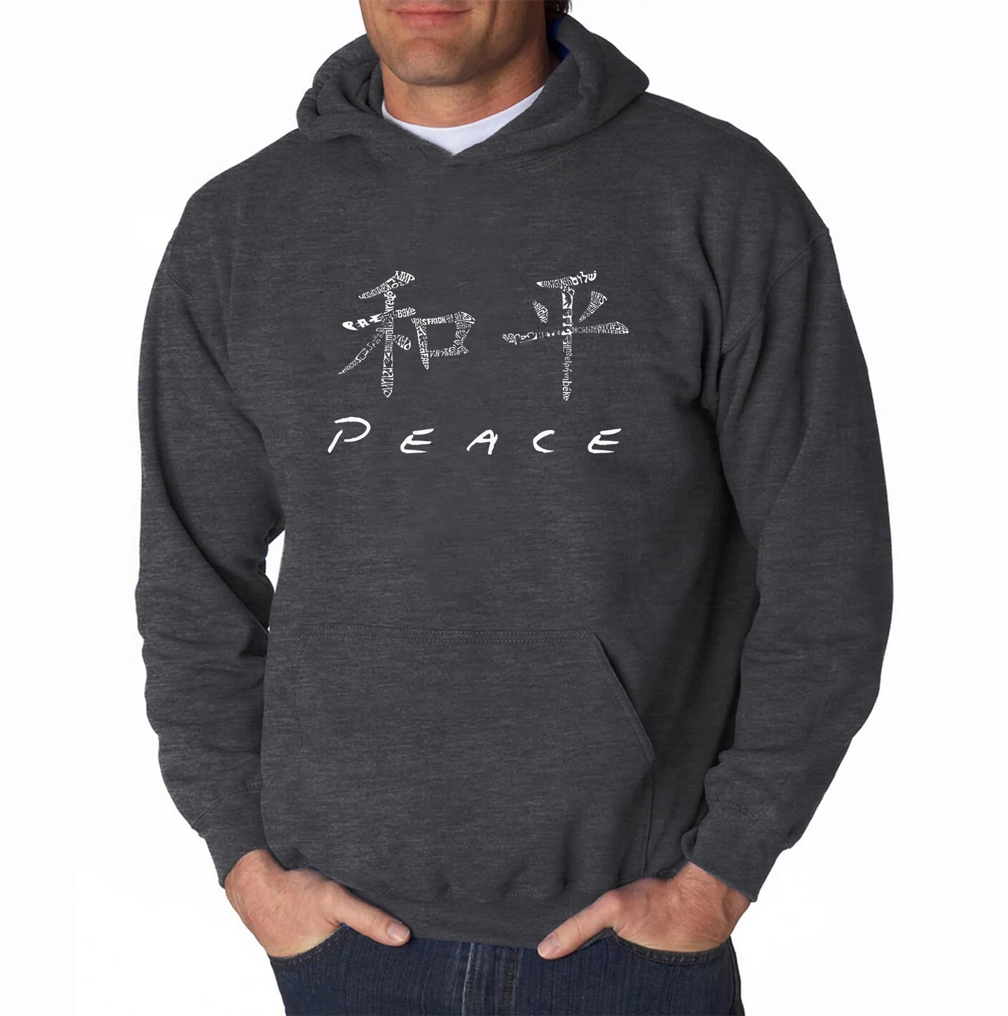 CHINESE PEACE SYMBOL - Men's Word Art Hooded Sweatshirt sold by LA Pop Art product image thumbnail 3