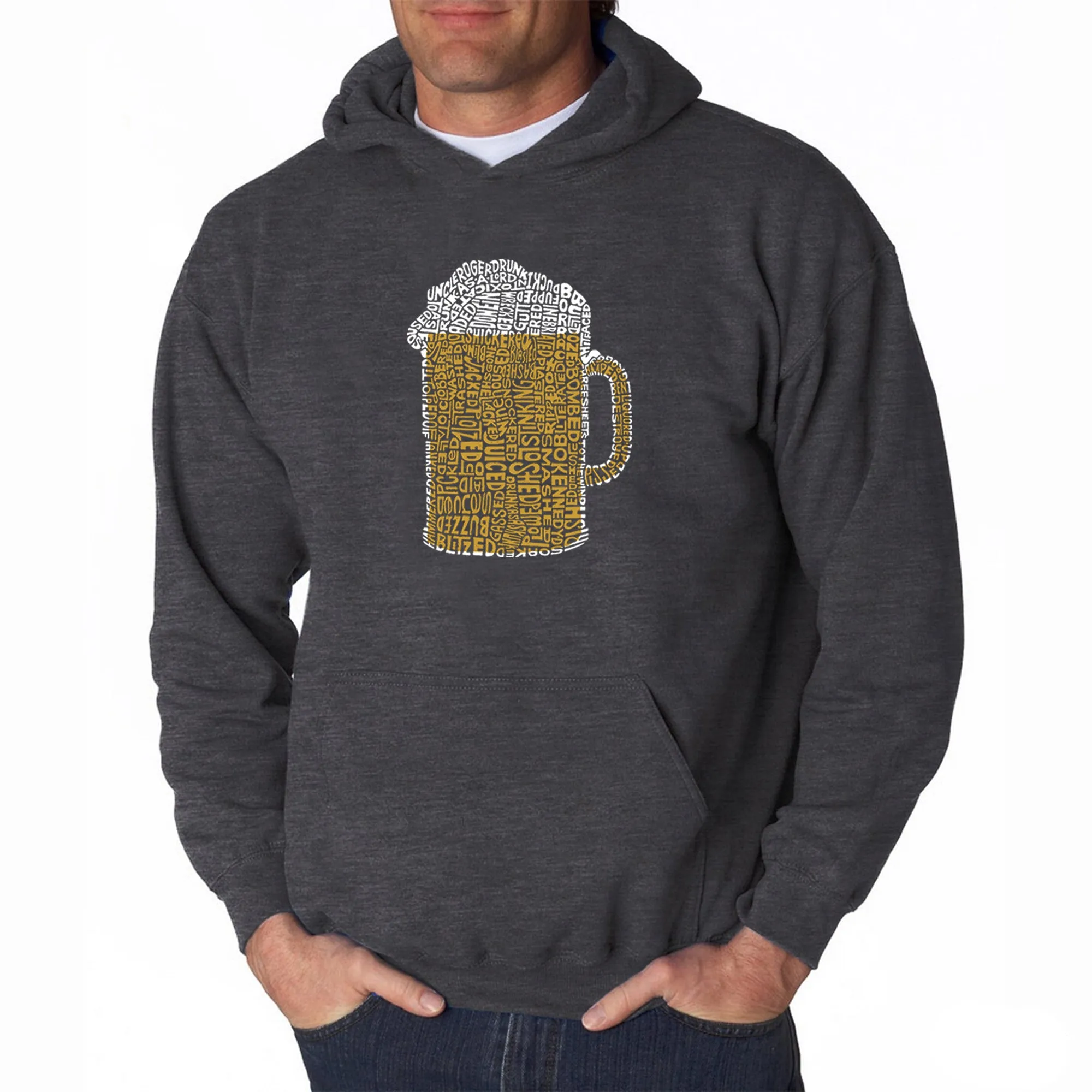 Slang Terms for Being Wasted - Men's Word Art Hooded Sweatshirt sold by LA Pop Art product image thumbnail 3