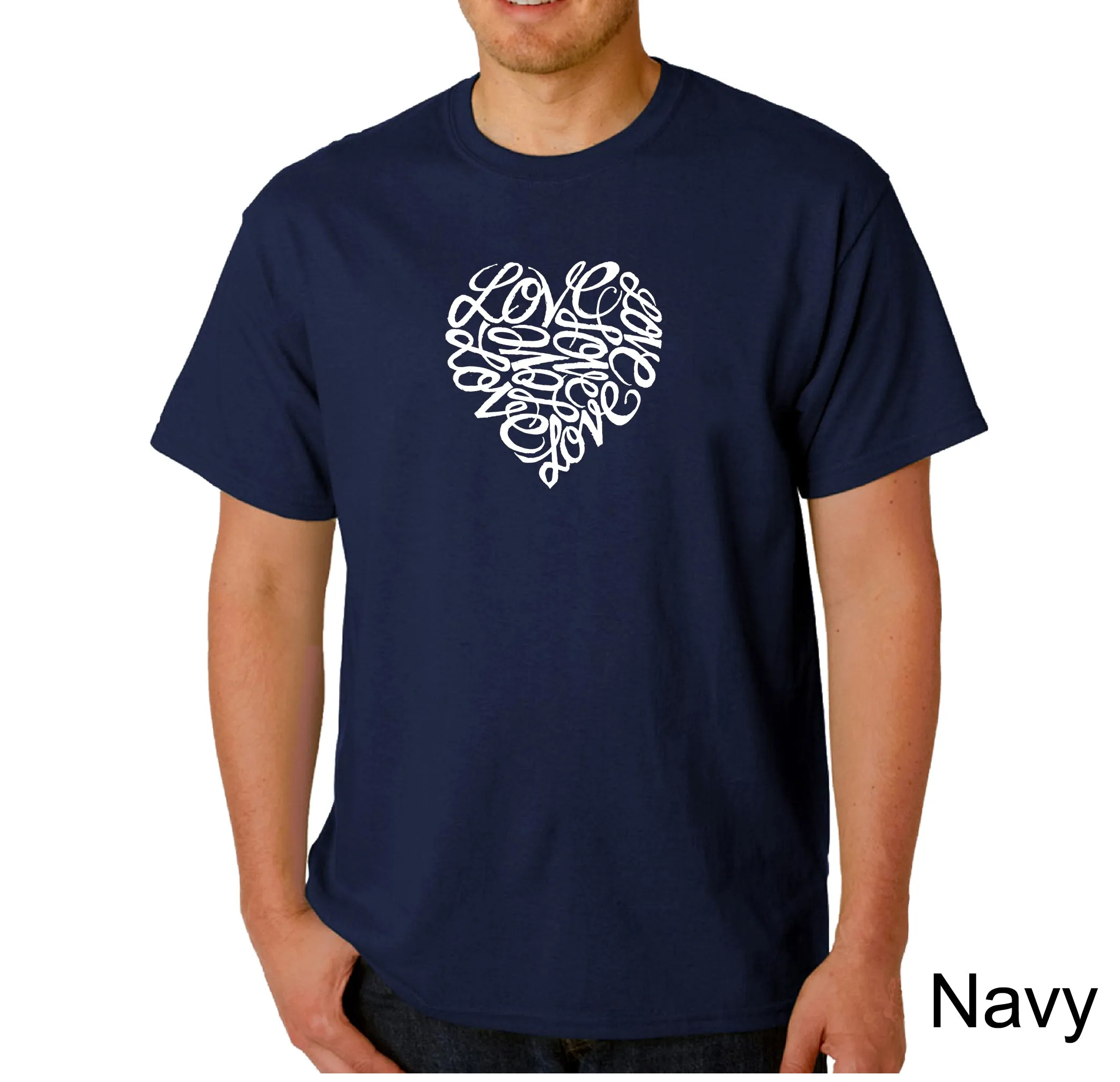 LOVE - Men's Word Art T-Shirt sold by LA Pop Art product image thumbnail 3